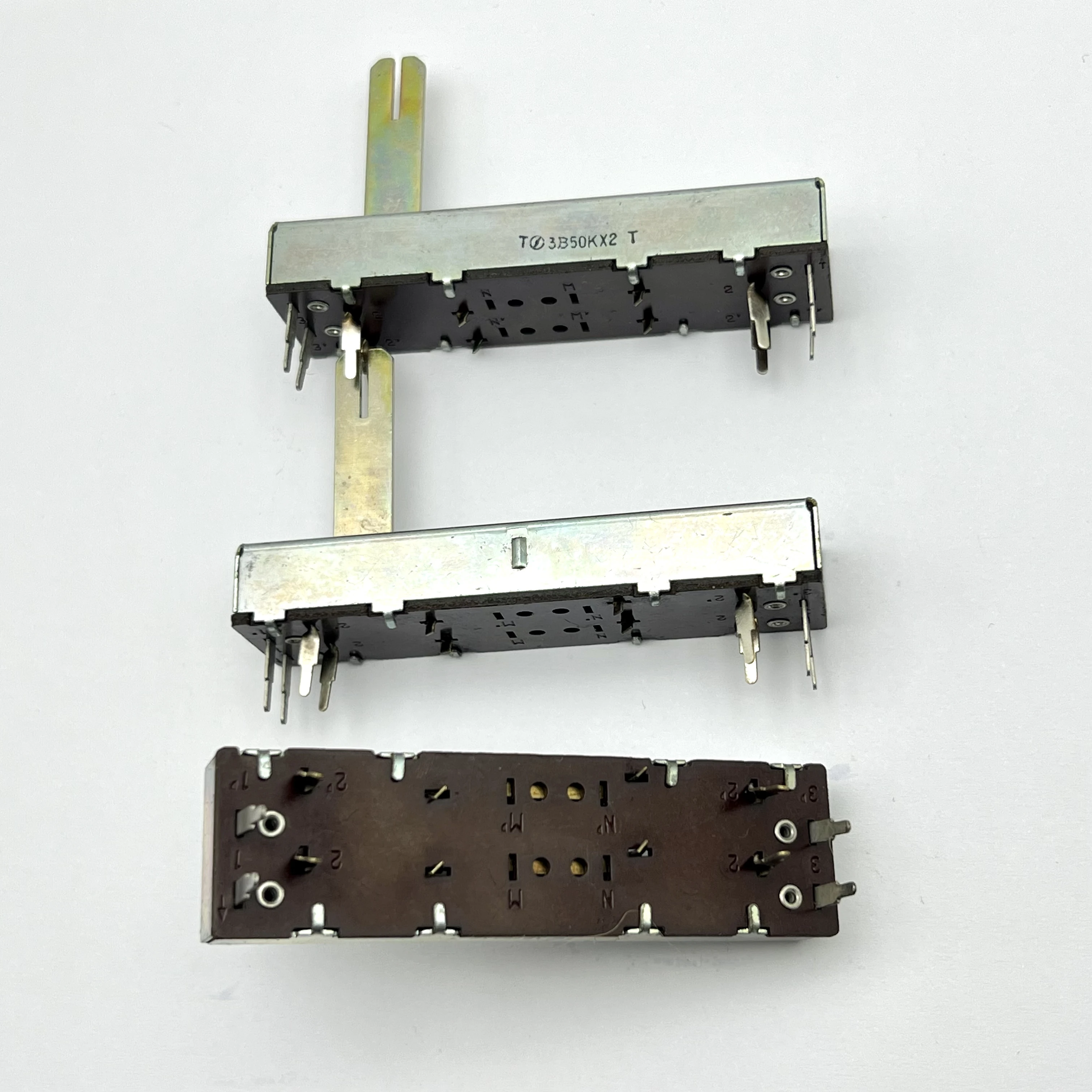 1 PCS NOBLE B50KX2 73MM straight slide potentiometer shaft length 31MM