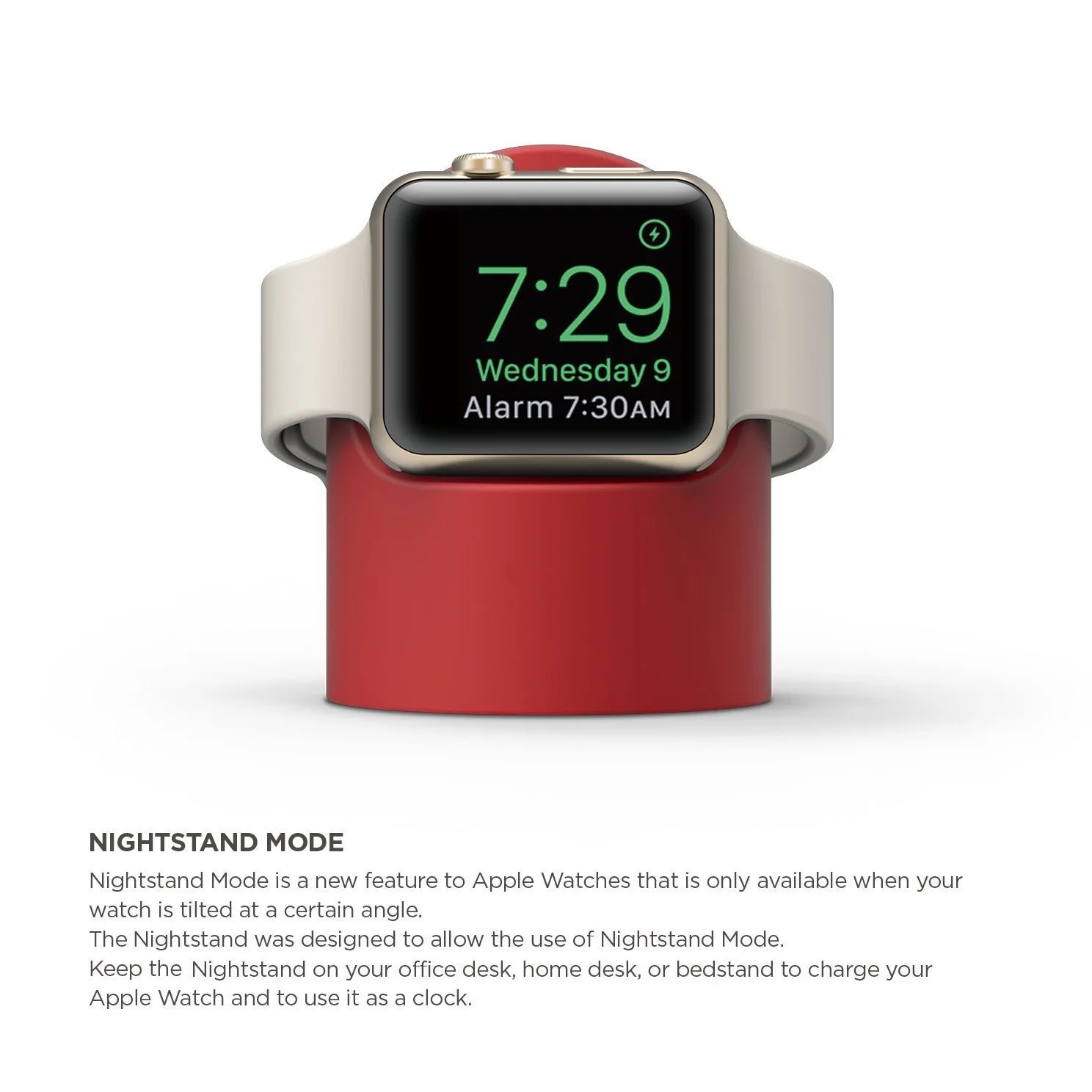 Apple Watch Charger Stand Bracket Silicone for Apple Watch Series 7 6 5 4 3 2 SE iWatch Night Dock Charging Desktop Holder