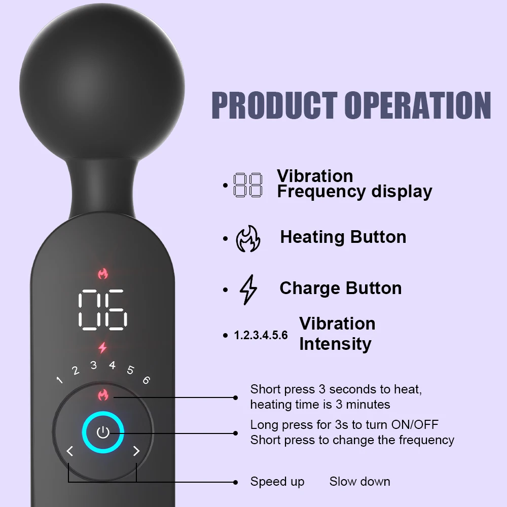 72 Modes Smart Heating Magic Wand