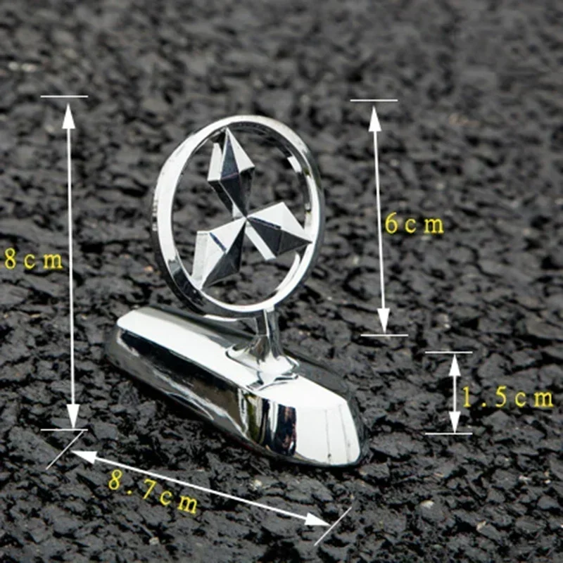 미쓰비시 L200 Pajero RALLIART ASX 랜서 아웃랜더 Mirage Eclipse 자동차 금속 크롬 엠블럼 프론트 후드 배지 장식