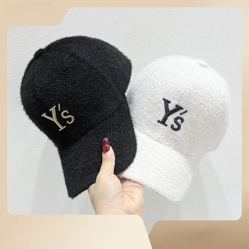 

Women's Embroidered Letter Baseball Hat Versatile in Autumn and Winter New Warm Hardtop Men's Duck Tongue Hat