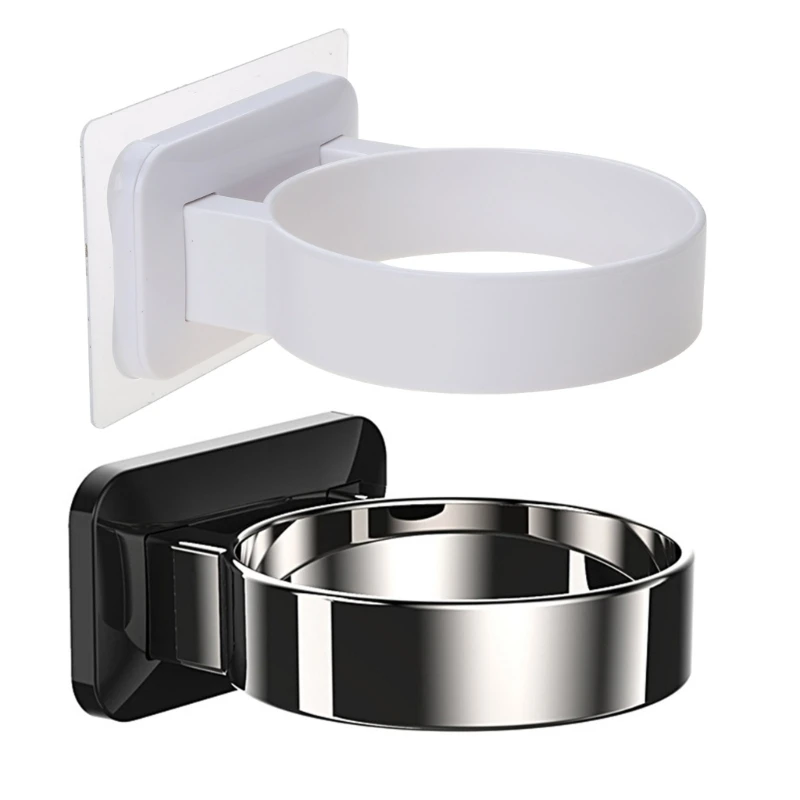 

Bathroom Wall Mounted Hair Dryer Storage Holder Restroom Hair Dryer Storage Rack Hanging with Adhesive