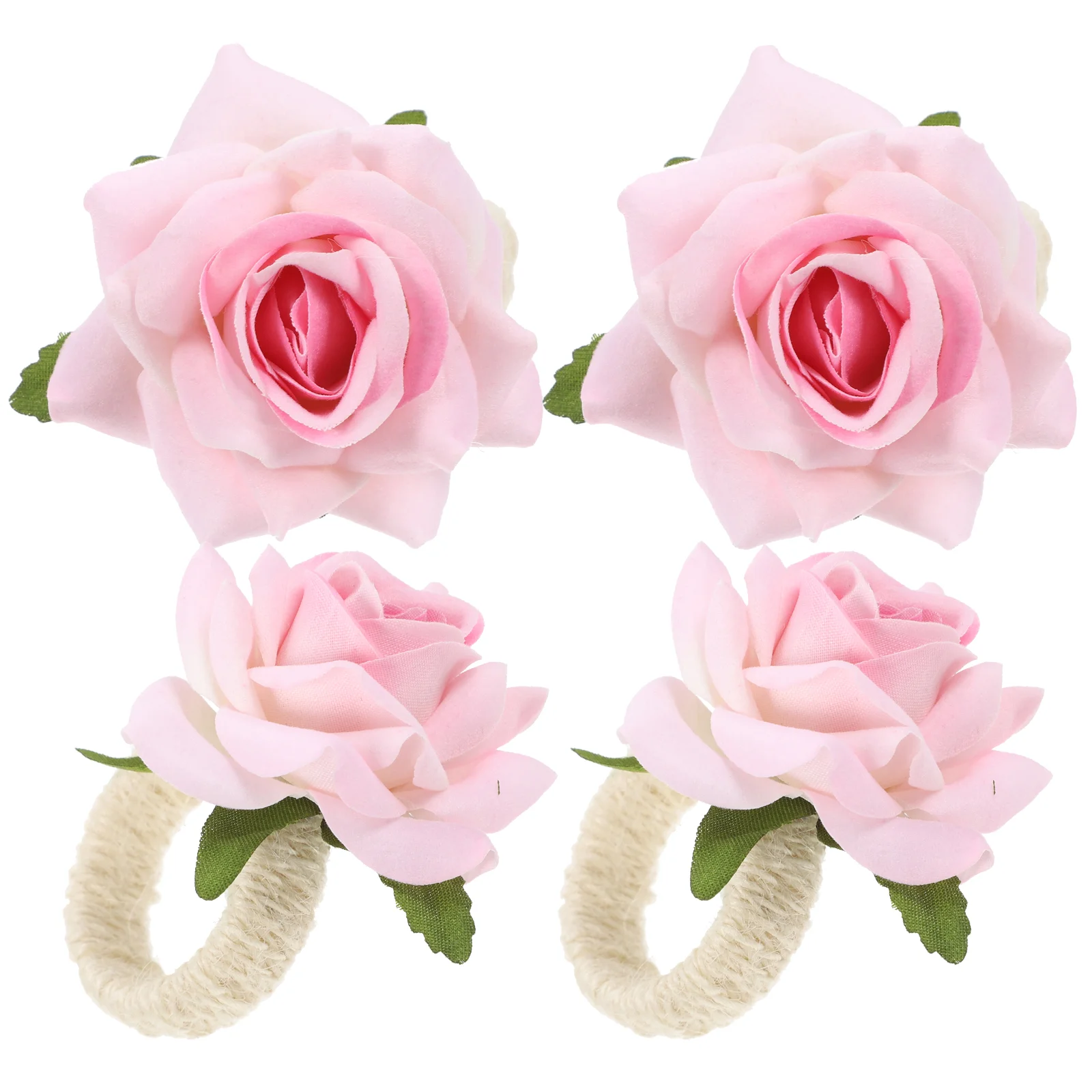 

Artificial Flower Napkin Ring Rose Rings Christmas Decorations Holders for Party