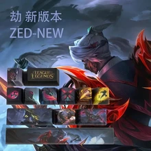  LOl Zed League Of Legends the Master Of Shadows OEM PBT Keyboard Cap Kawaii Keycap Game Periphery Toy Tabletop Decoration Gift 