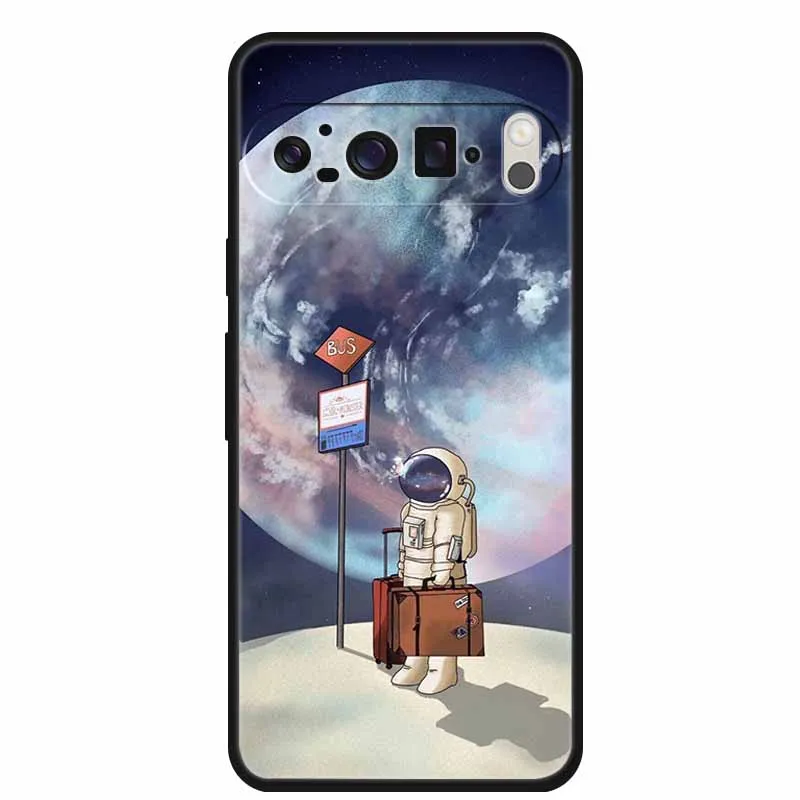 Space-Themed Soft Silicone TPU Phone Case - Astronaut Design