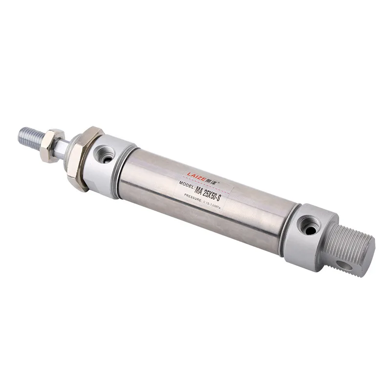 

Mini Stainless Steel Double Action MA Type With Magnet 25mm Bore 25/50/75/100/125/150/175/200/300mm Stroke Pneumatic Cylinder