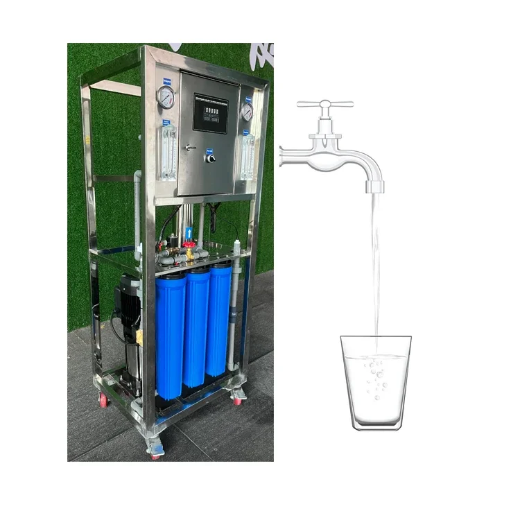 Portable Commercial 500 LPH Automatic RO System RO Water Purification Equipment