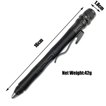 SWAT EDC 도구 LED 스트로브 충전식 다기능 전술 펜, 자기 방어 펜, 서바이벌 도구 카드, 자기 제어 스위치