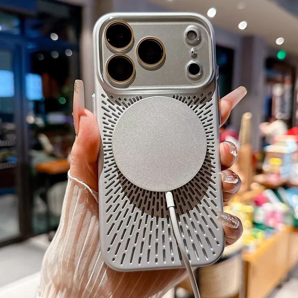 Ultra Slim Heat-Breathable Magnetic Phone Case with Wireless Charging Compatibility