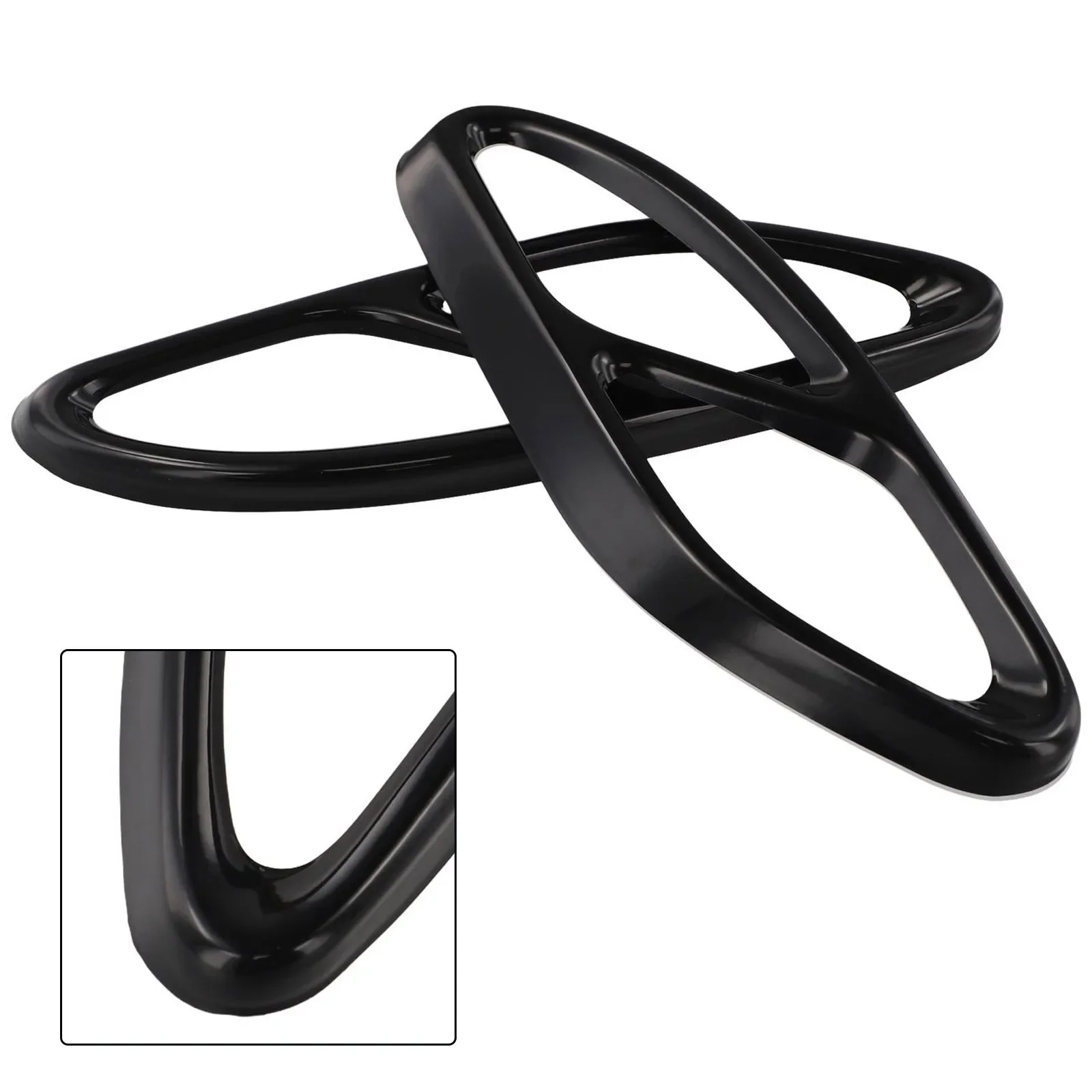 2x Car Exhaust Pipe Tip Muffler Cover Stainless Steel Black For Mercedes For Benz C E Class W205 Coupe W246 W212 W213 W176