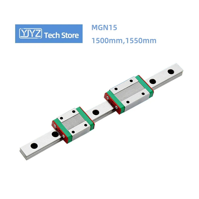 

1PC Linear Rail MGN15 Length 1500mm/1550mm+2PCS MGN15C/ MGN15H Carriage Slider Block CNC Machines Parts