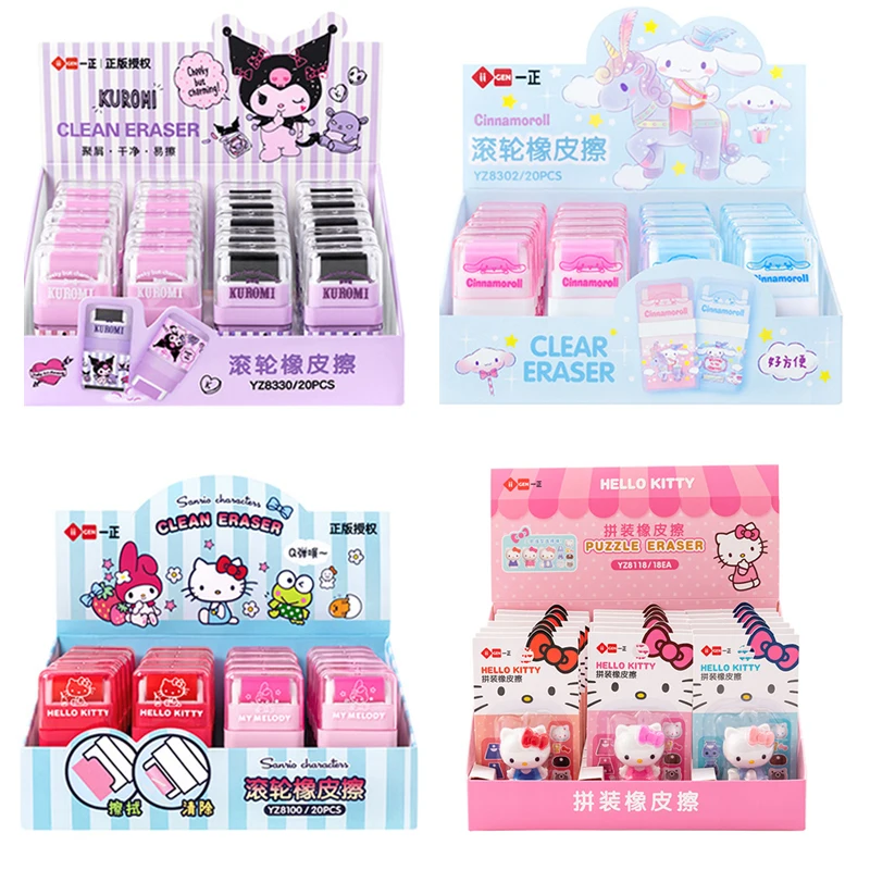 Anime Sanrio Hello Kitty My Melody Rubber Pencil Eraser Cartoon Student Stationery School Office Supplies Kids Gift pencil eraser