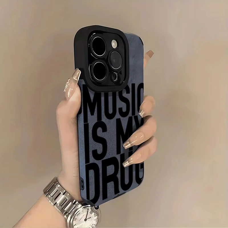 Shockproof 'Music Is My Drug' Phone Case - Premium Protective Cover