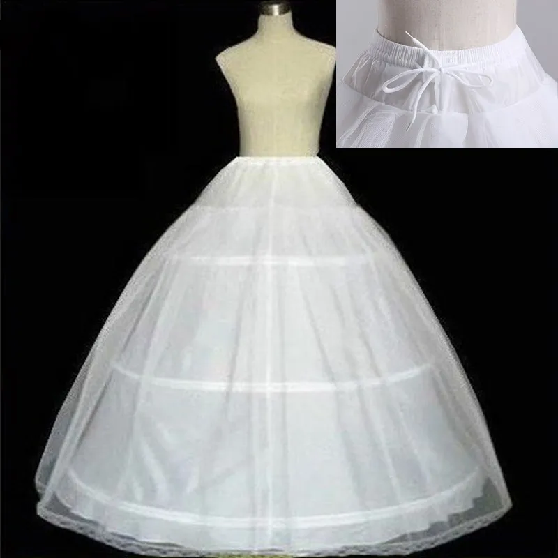 Petticoat Skirt Petticoat Underskirt Wedding Underskirt Wedding Petticoat White 3 Hoops A-line Petticoat Crinoline Slip For Ball Gown Wedding Dress