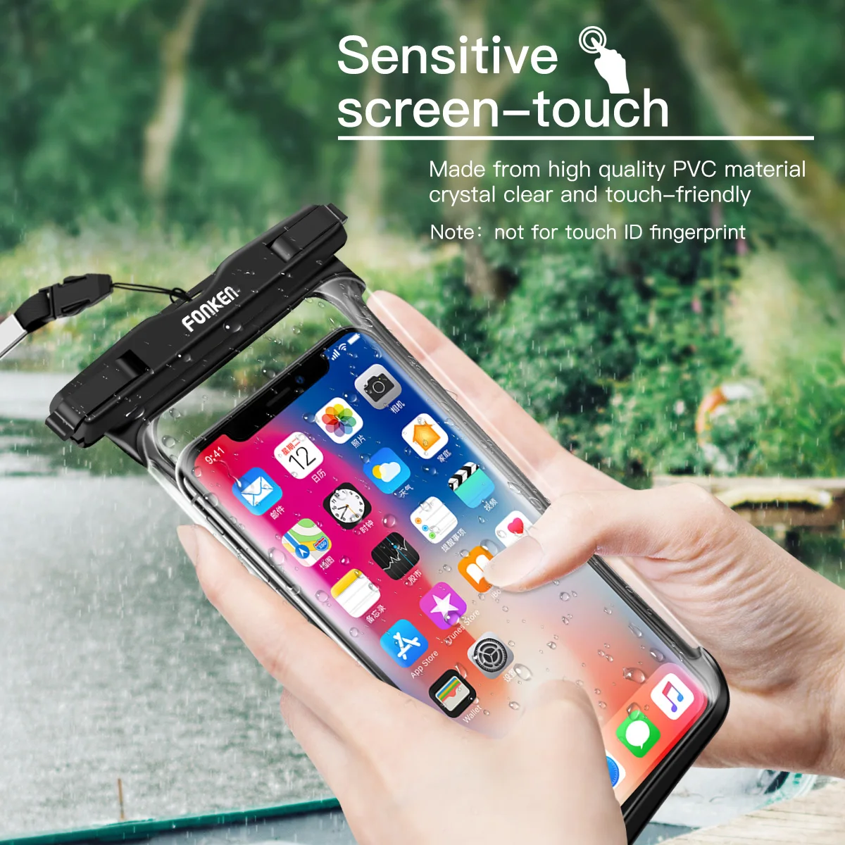 รูปสินค้า กระเป๋าใส่สมาร์ทโฟนกันน้ำ ป้องกันน้ำได้ 100% สำหรับ iPhone Huawei Xiaomi Samsung