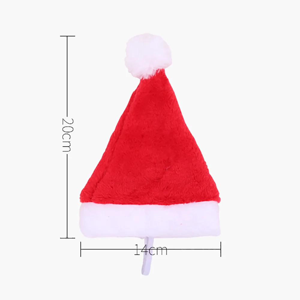 Christmas Xmas Hat for Pet, Short Plush Hat, Personalized Puppy Hat, New Year Party, Decor Gift