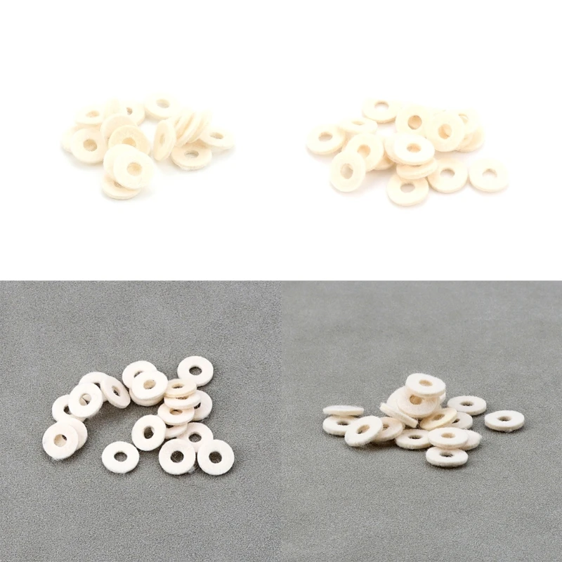 20Pcs 트럼펫 밸브 펠트 와셔 쿠션 패드 악기 부품 교체
