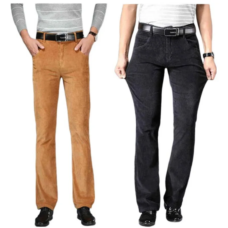 

2024 New Arrival Men Corduroy Trousers Casual Corduroy Pants Men's Casual Corduroy Striped Flared Pants Size 28-38