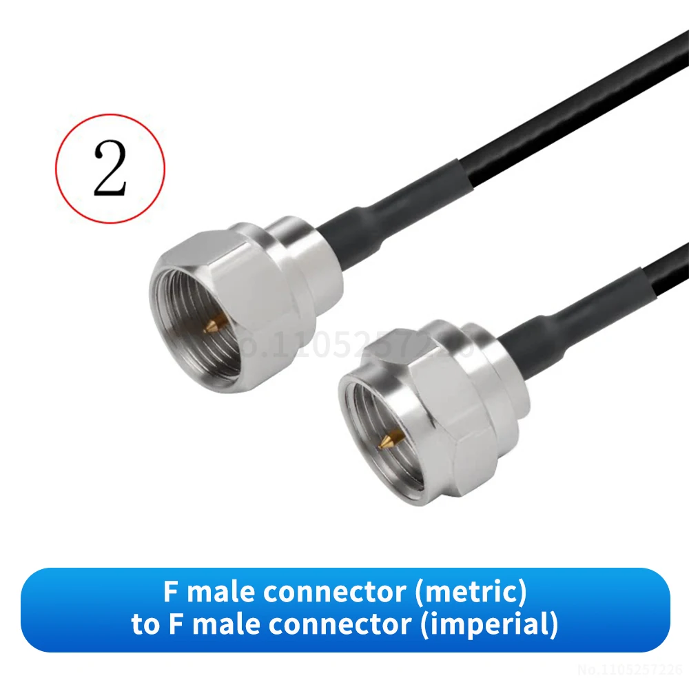 F-zu-F-Stecker/Buchse-Verbinder (schwarzes RG316 RF-Adapterkabel) F-zu-F-Antennensignal-Verlängerungskabel (1 Stück) – Detail 3