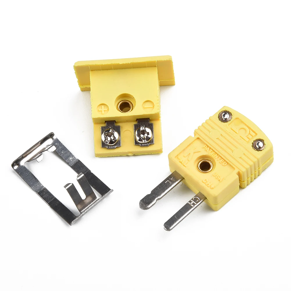 

Yellow Thermocouple Socket Shell Plug Adaptor Mini Thermometer Universal K-Type Miniature Alloy Connector Nylon