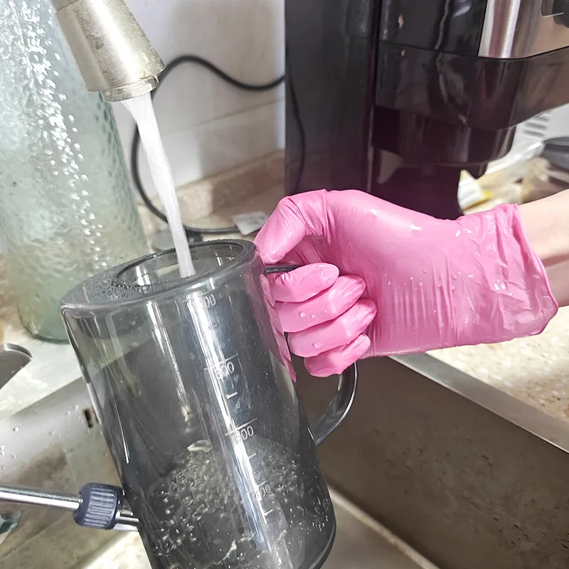 20/50/100PCS Disposable Nitrile Gloves Pink Household Kitchen and Bathroom Cleaning Gloves Suitable for Tattoos and Nail Art
