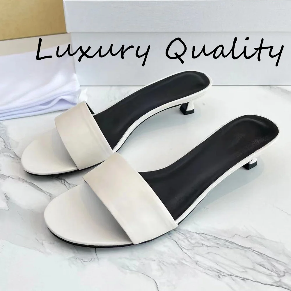 

2024 Summer Women's Casual Sandal High Heels Sandals Ladies Sexy Party Genuine Leather Luxury Design