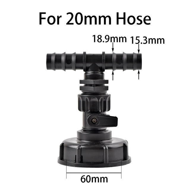 S60X6 Szál Műanyag Ibc Tartály Érintkezése A Barb 16 Mm -Es 20 25 Pe Tömlő Könyök Adapter Kerti Öntözési Csepegtető Rendszer - Image 5