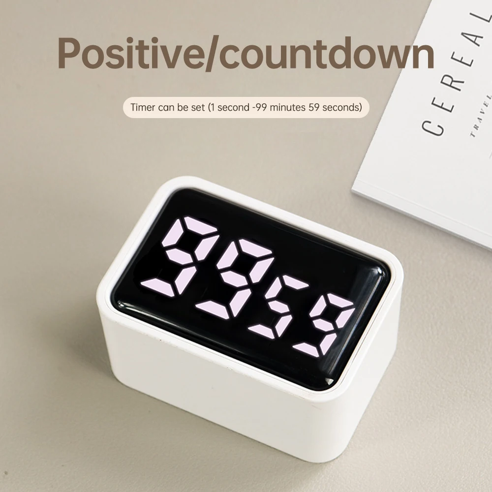 Digital Kitchen Timer Magnetic Count Up/Down Clock with Custimize Function  Large LED Screen for Kids Testing Exercise
