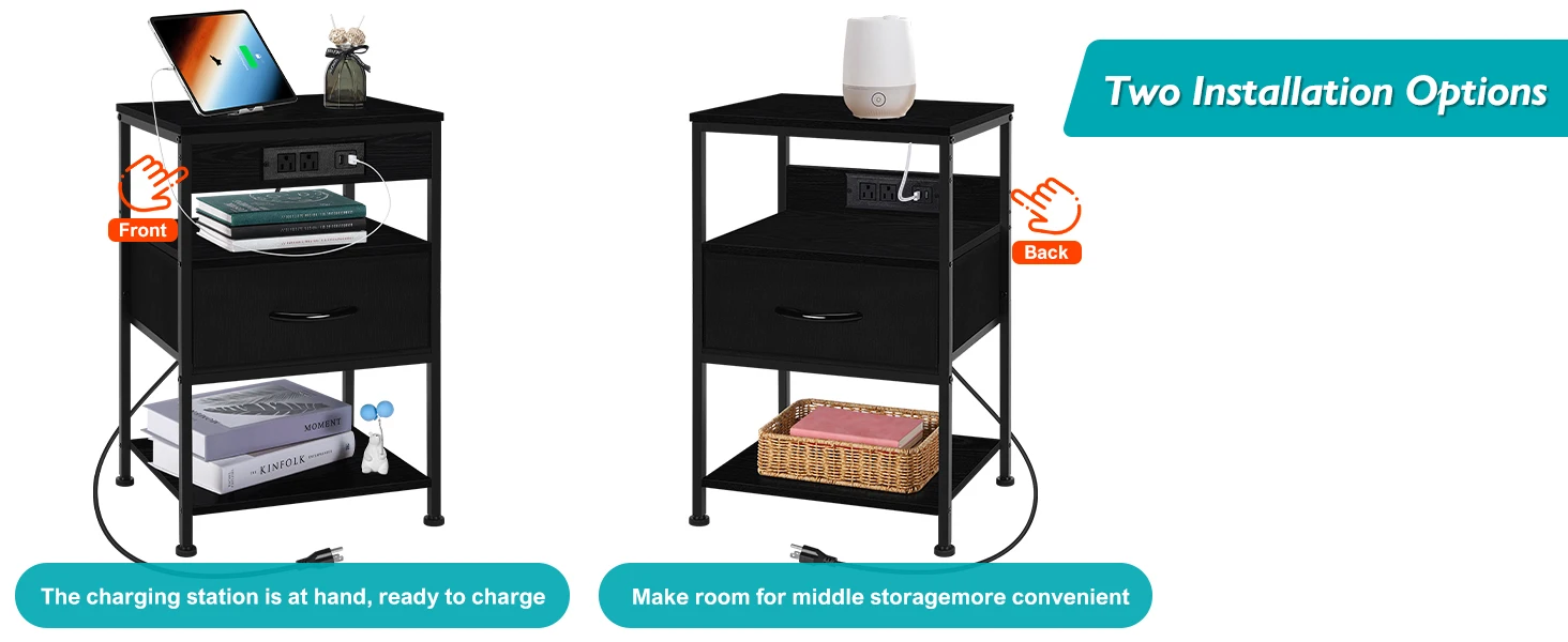 nightstand with drawers