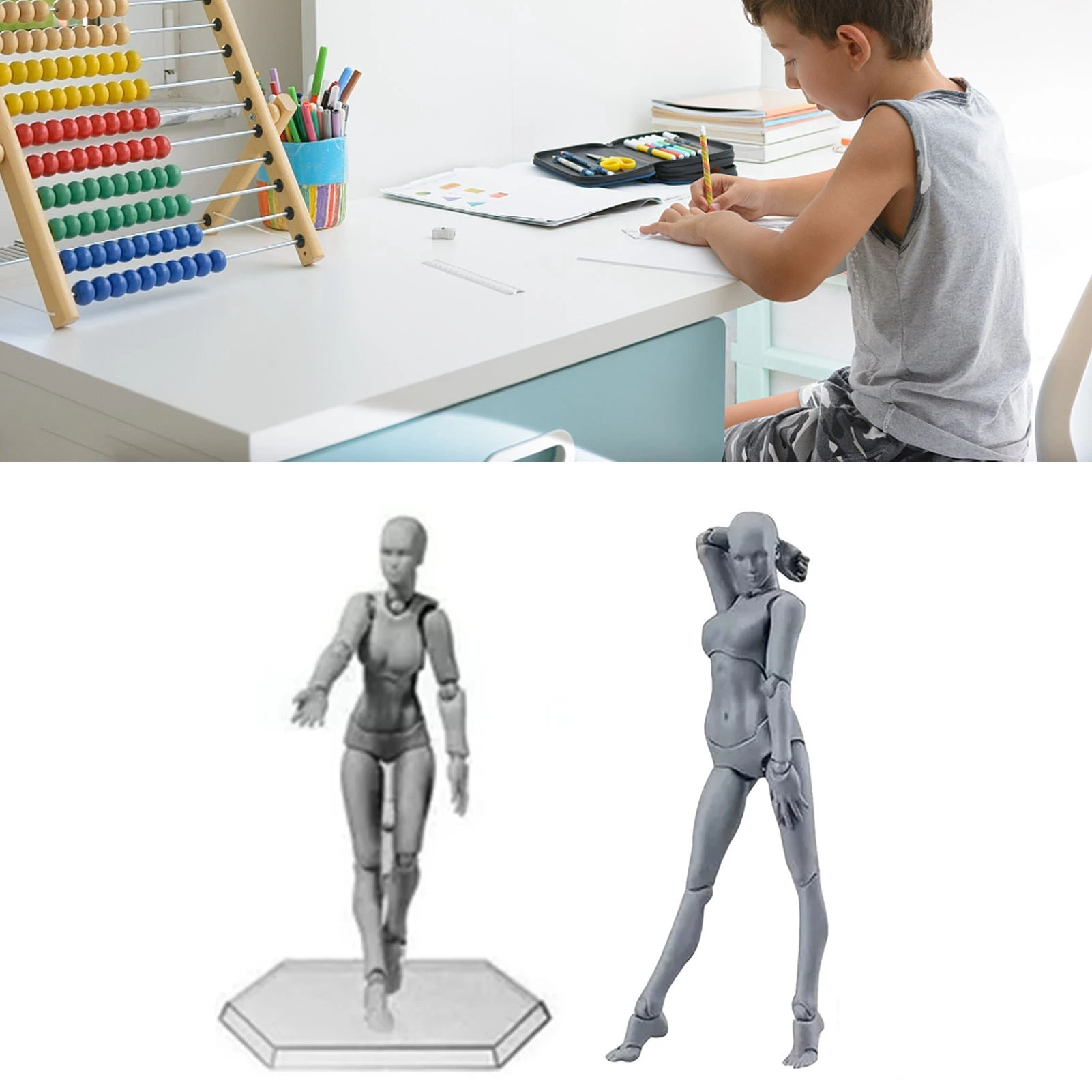 Sketch Draw Male Female Movable Body Model Artist Art Painting Anime Anime Figure Action Figure Model Mannequin Toy Gifts