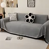 Woven Cotton Sofa Cover Blanket Solid Color Non-slip Sofa Towel for Living Room Furniture Decor Tapestry Couch Cover With Tassel 2