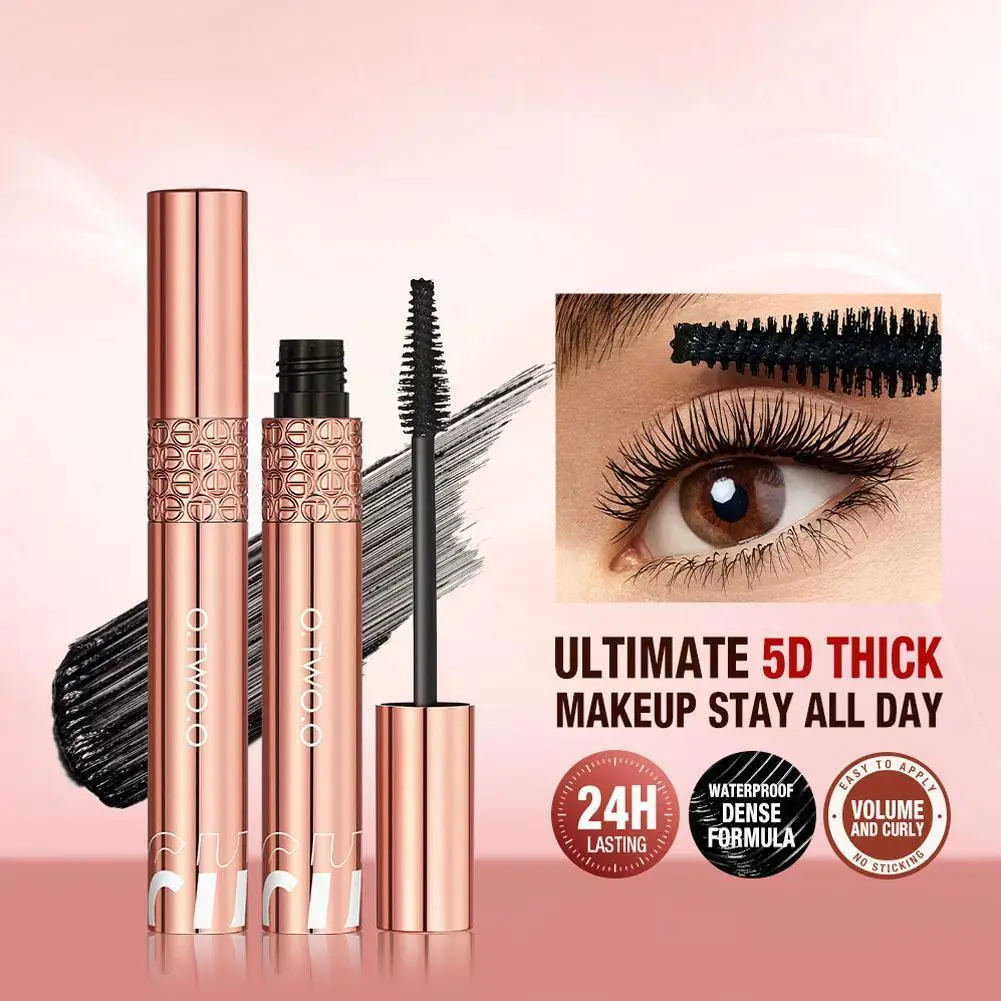 

O.TWO.O Mascara Waterproof Lengthens Eyelashes Extension 5D Lengthening Non-smudge Mascara Black Silk Fiber Cosmetics Volum Z2Z8