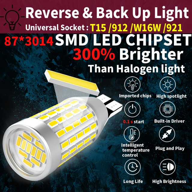 Lampadine LED Auto Alopee T15 - 4 Pezzi 921 Giallo 800 Lumen - Foto 7