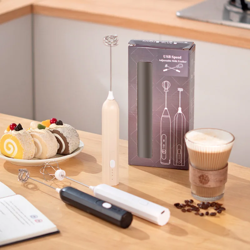 Electric Milk Frother, Beverage Coffee Machine, Handheld Jam Beater, 3-Speed Adjustable Batter, Cake, Cream, Kitchen Mixer 1