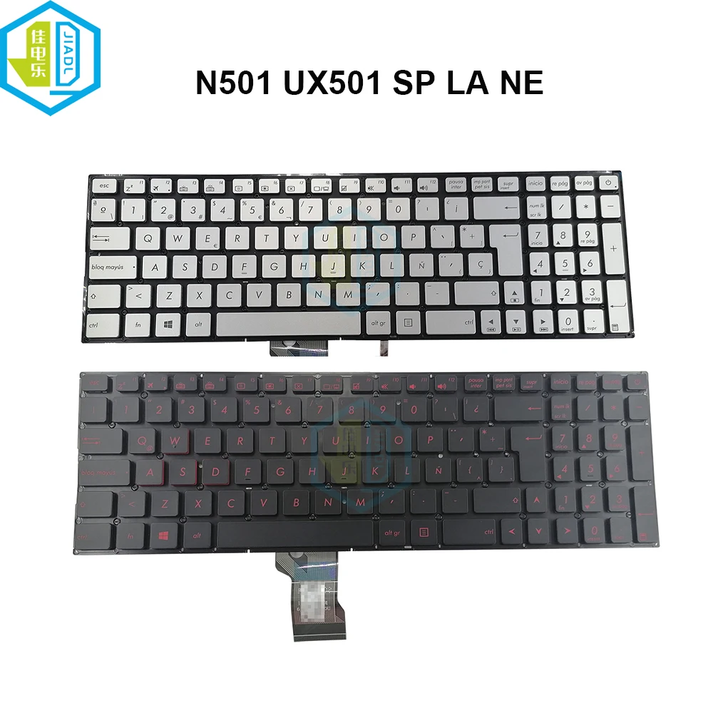 Teclado Espanhol Retroiluminado para Asus Zenbook N501 jw N501vw G501jw Ux501 vw Ux501jw Substituição Retroiluminada