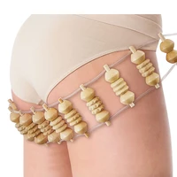 1pcs  Wooden Therapy Massage Tool Back Massager Roller Rope for Body Shaping Pain Relief Wooden Treatment