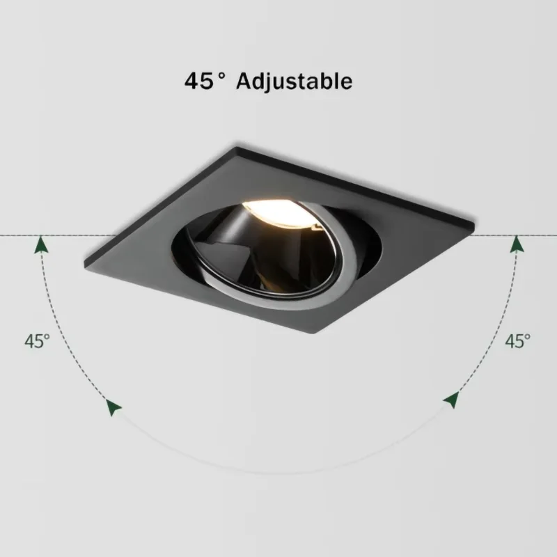 Recessed LED Ceiling Lamp Angle Adjustable 7W 24W Single/Double Head LED Spot lights Anti-Glare Downlight For Home Office Store led downlight recessed ceiling spotlight ceiling lamps