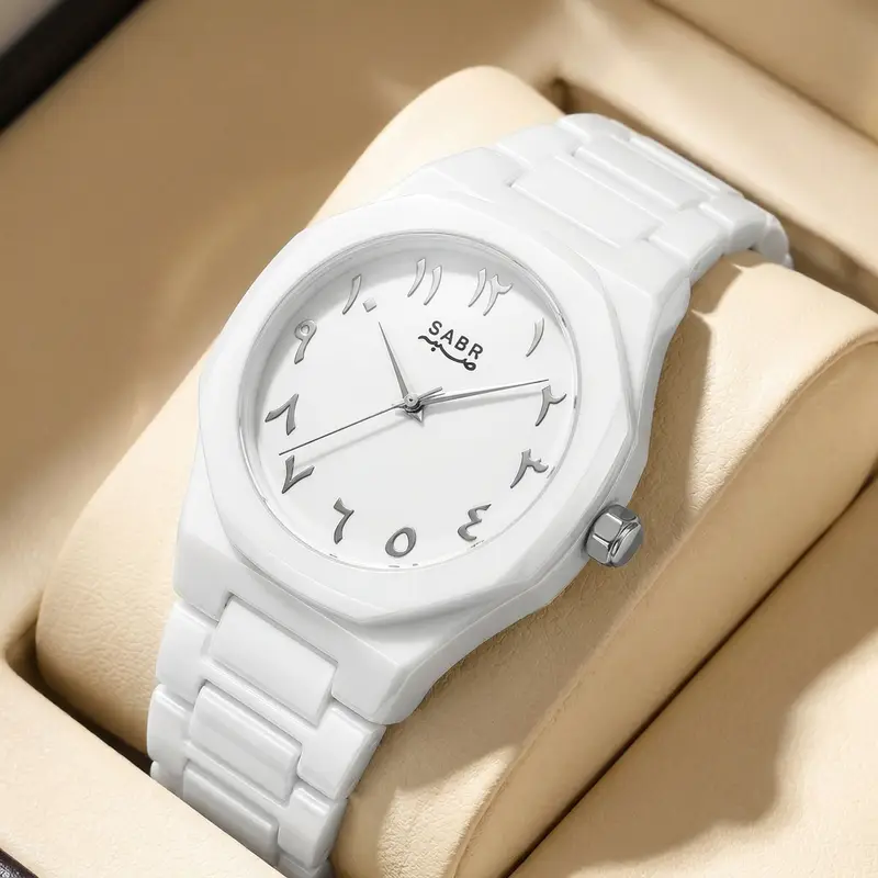 1pc All-Black Metal Chain Watch with Octagonal Bezel, Unique Markings, Simple and Stylish, Unisex, Trendy and Versatile - Image 18