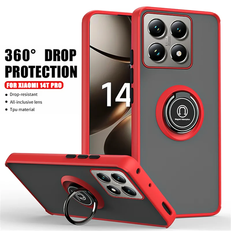 Shockproof Armor Case with Magnetic Ring Holder
