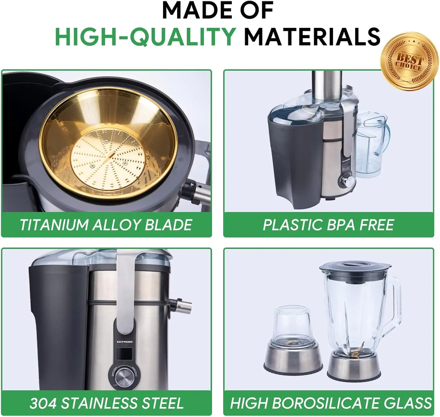 Machine, Blender & Grinder Combo 3 in 1 for Smoothies, Juice, Processing, Grinding & More 1300W Centrifugal Juice Extractor for 4