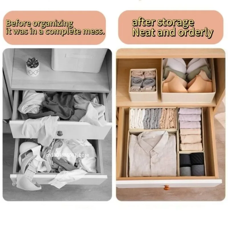 Underwear Organizers Foldable Storage Box for Cabinets Drawers Wardrobe Clothes Bra Underwear Socks Pants