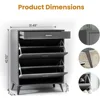 Shoe Storage Cabinet for Entryway, Free Standing Shoe Organizer with 2 Flip Drawers,Hidden Shoe Rack Storage Organizer 2