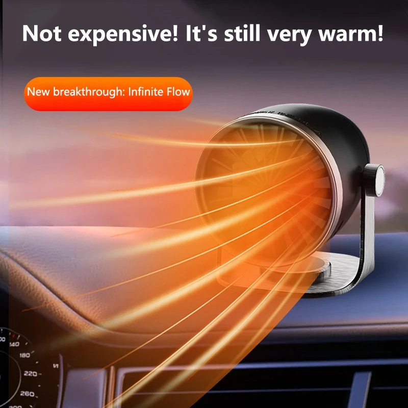 Car Heater 12V 24V 4in1 Powerful Defroster Defogger for Windshield 360 Rotation Vehicle Interior Heater Auto Accessories Winter