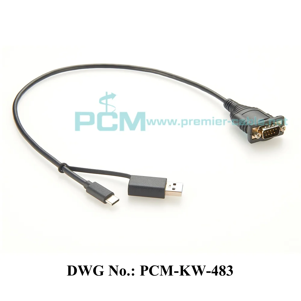 USB-A USB-C auf DB9 RS232 serielles Konverterkabel für die Programmierung, FTDI USB RS232 serielles Schnittstellenkabel, USB auf DB9-Stecker-Kabel – Detail 3
