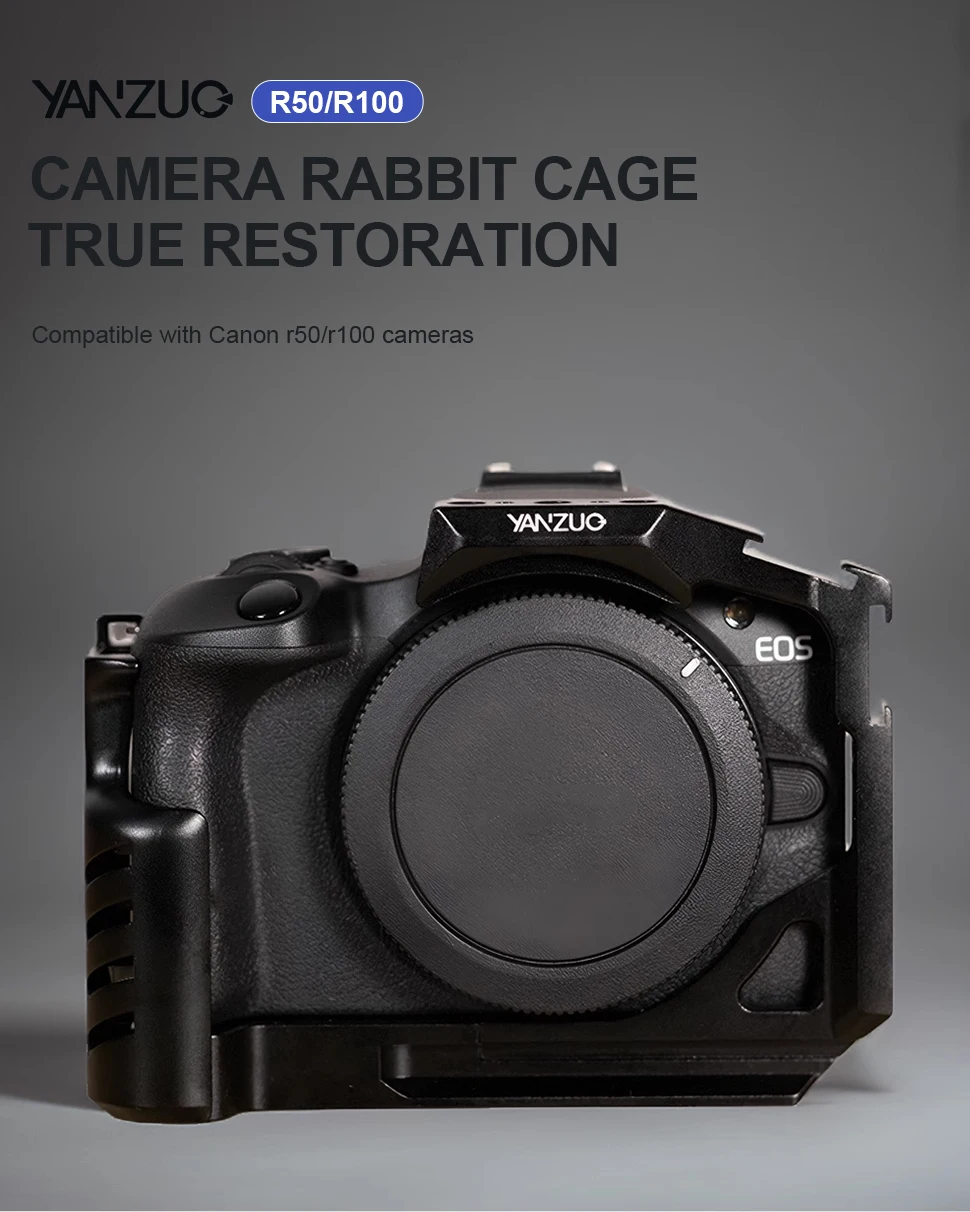 R50  Camera Cage For Canon R50/R100 Aluminum Photography Expansion Frame Kit Loc