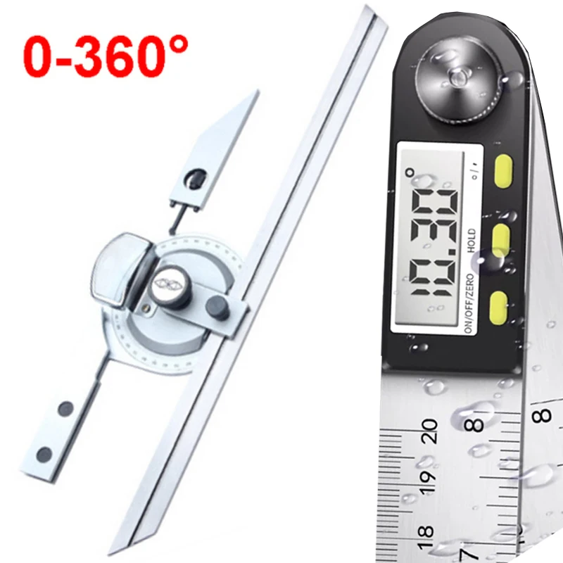 360 Grad 320 Grad Metall Universal Abschrägung Winkelmesser Winkel messer  Lineal Goniometer Digital Winkelmesser Neigung messer - AliExpress