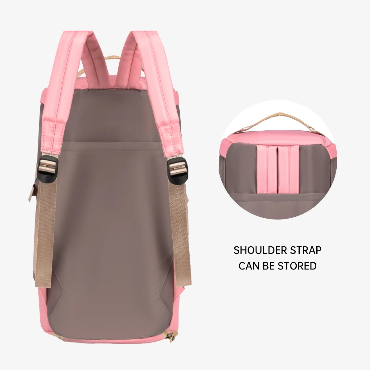 Large-Capacity Short-Distance Travel Bag for Women, Foldable Business Trip Luggage Bag, Lightweight Expansion Crossbody Handbag, Men's Backpack with Shoe Compartment, Multi-Function