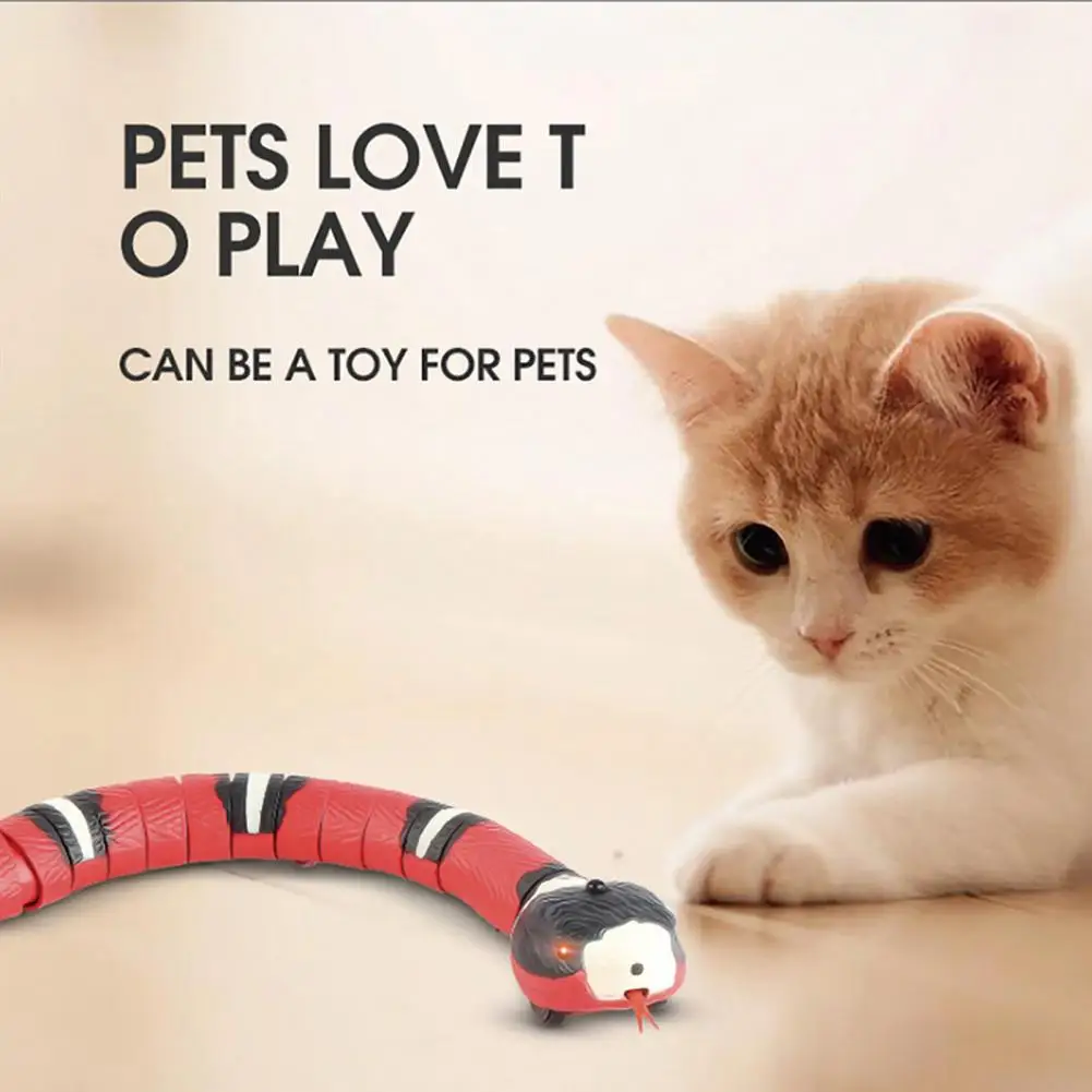 

Interesting Bite Resistant Snake Shape Simulation Smart Sensing Snake Toy Cat Supplies Snake Tease Toy Snake Cat Toy