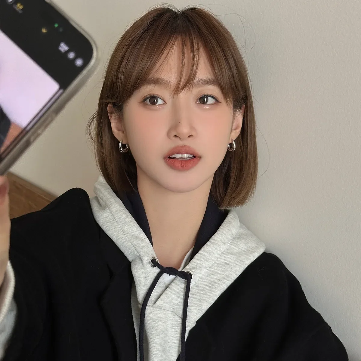 여성용 우아한 다목적 물방울 원형 후프 귀걸이, 트렌디 니치 패션 쥬얼리 바늘 걸쇠