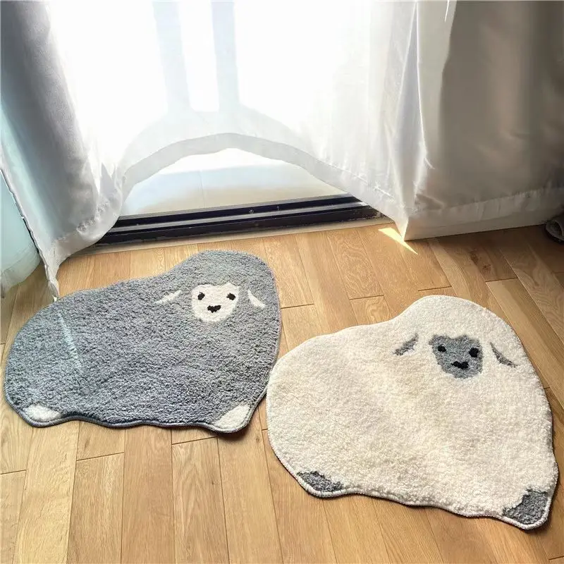 

Cartoon Sheep Carpets For Home Living Room Kids Bedroom Decor Bedside Anti-slip Area Rugs Fluffy Floor Carpet Children Doormats